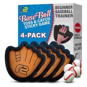 Toss and Catch Ball Game Set  Sticky Balls & Beginner Baseball Training Glove